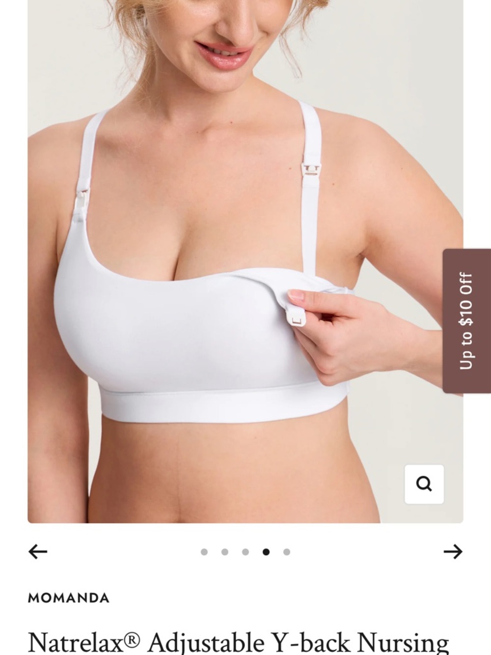 Nursing sports bra